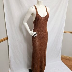 NWT House of Harlow 1960 Crochet Knit Maxi Dress Size M